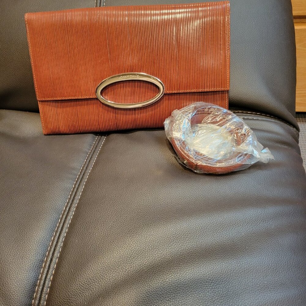 JOAN AND DAVID CLUTCH BAG